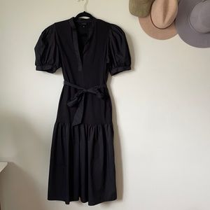 Block puff sleeve dress